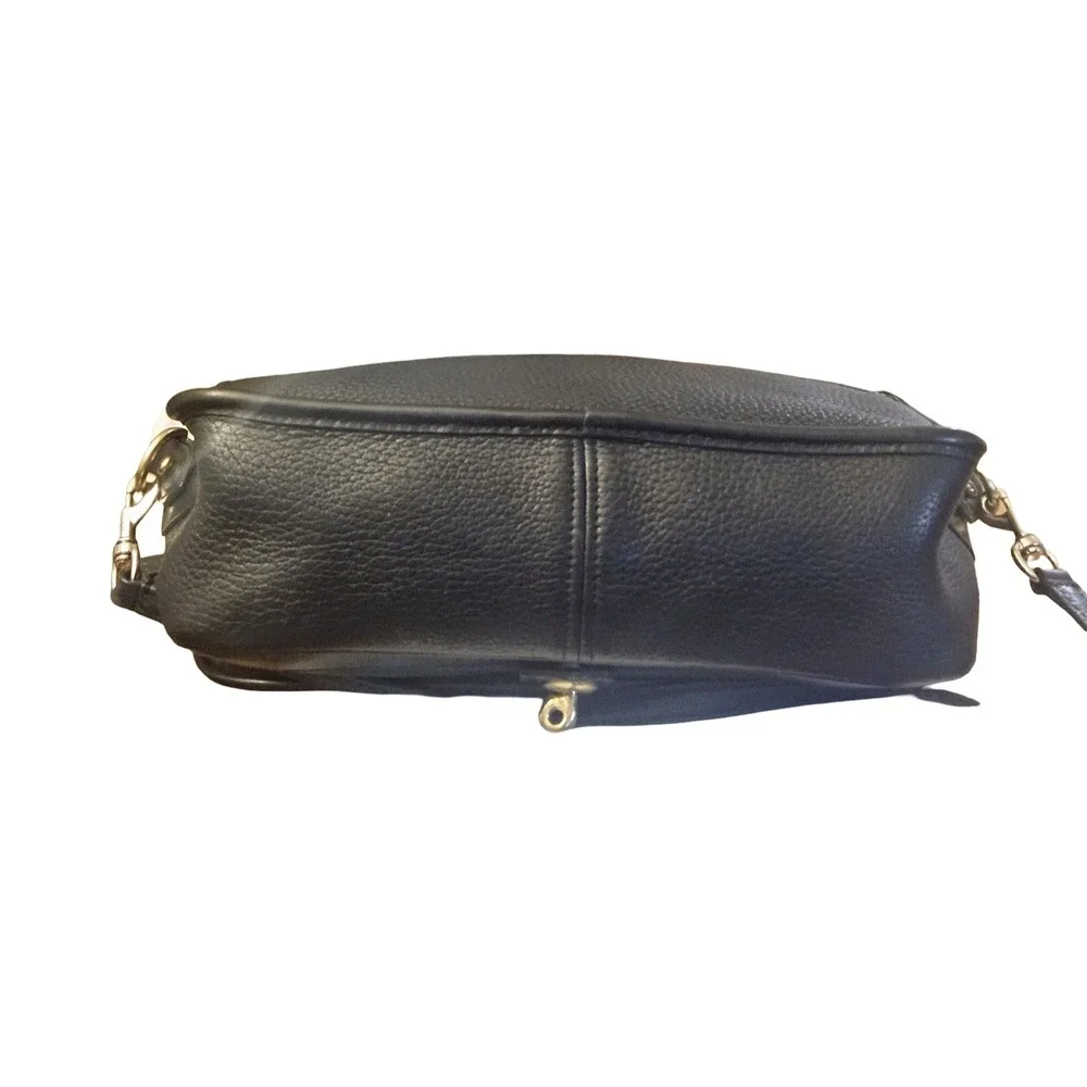 Dooney & Bourke All Weather Leather Vintage Satchel Crossbody Bag Black Pebbled